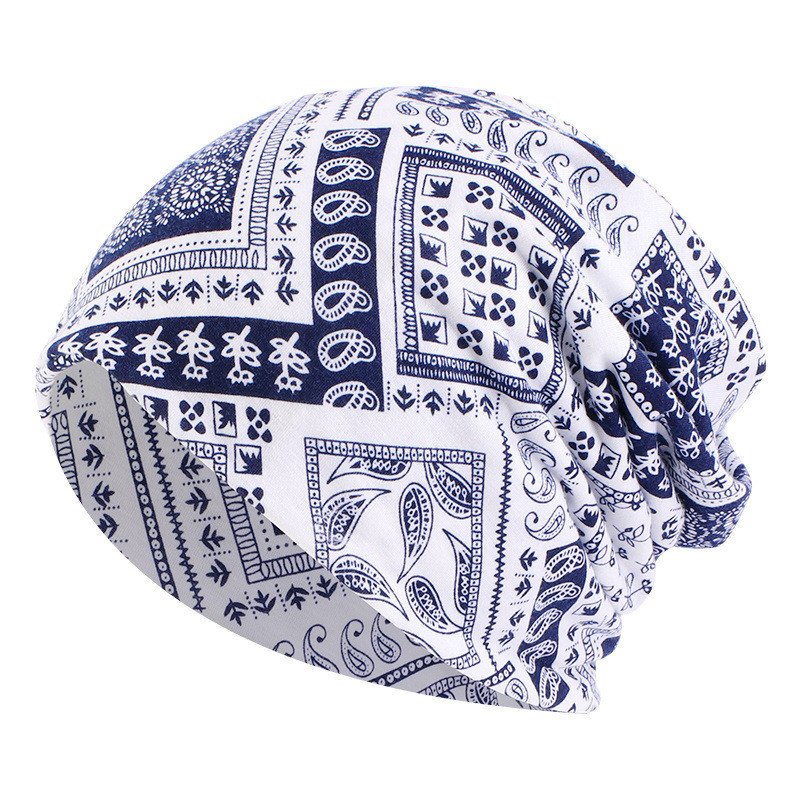 Bandana White background navy papercut