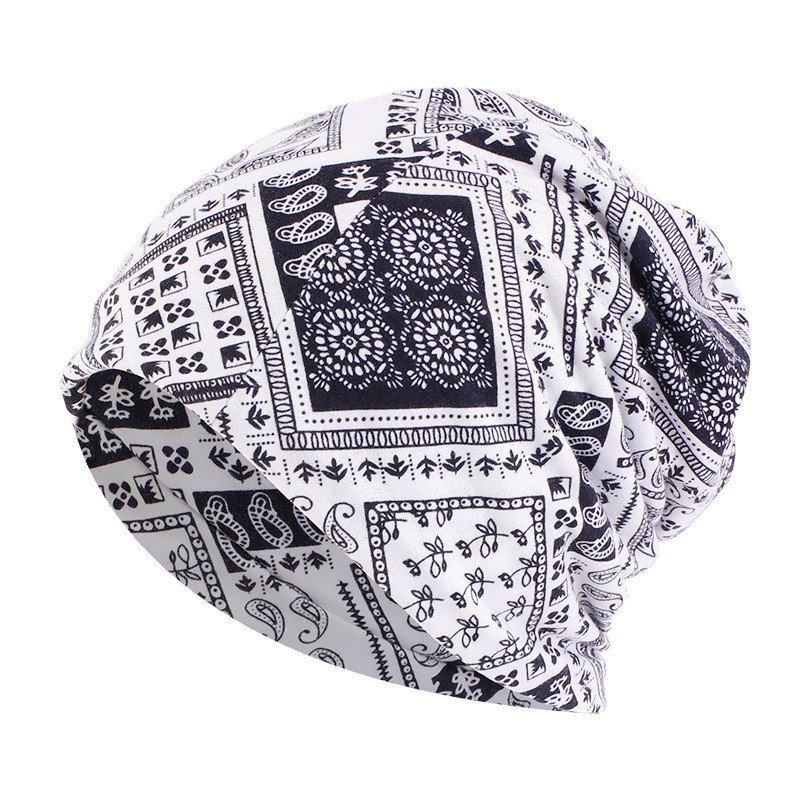 Bandana White background black papercut