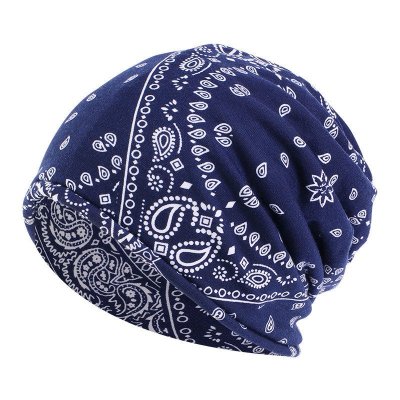 Bandana Navy blue background amoeba